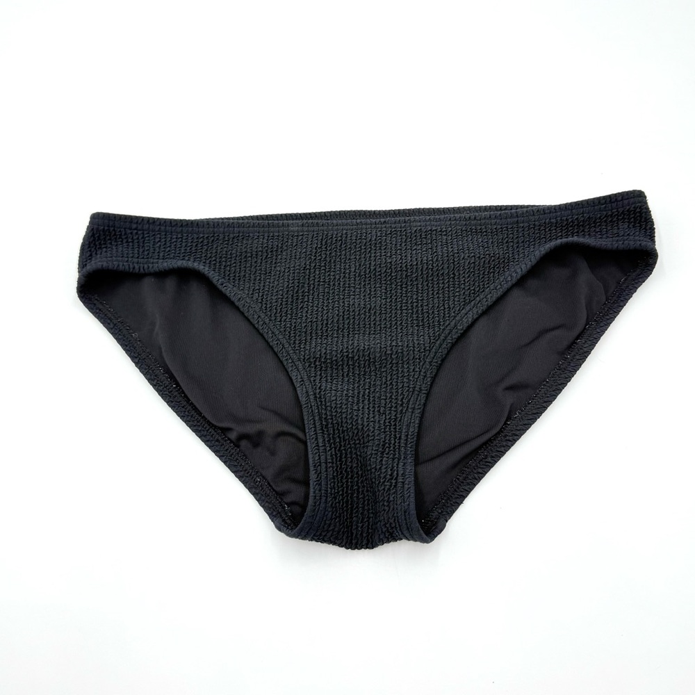 MICHAEL Michael Kors Black Textured Bikini Bottom Size M (CBR0001)